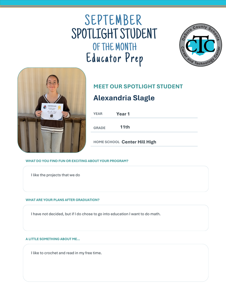 student of the month flyer