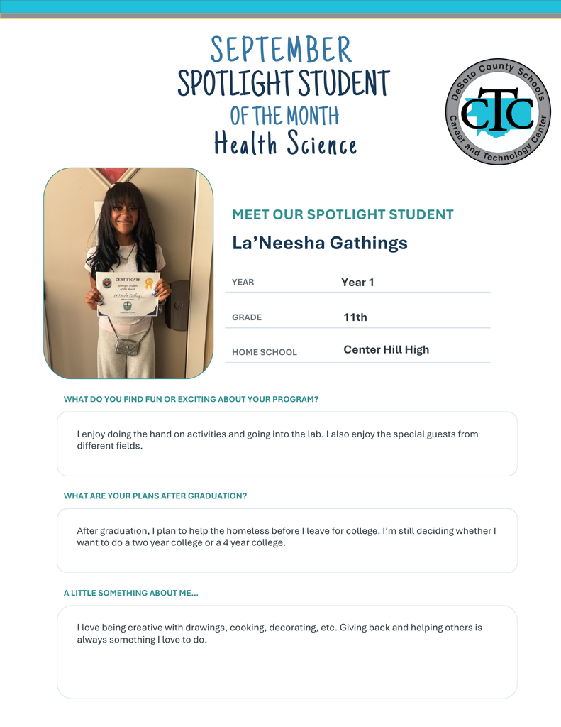 student of the month flyer