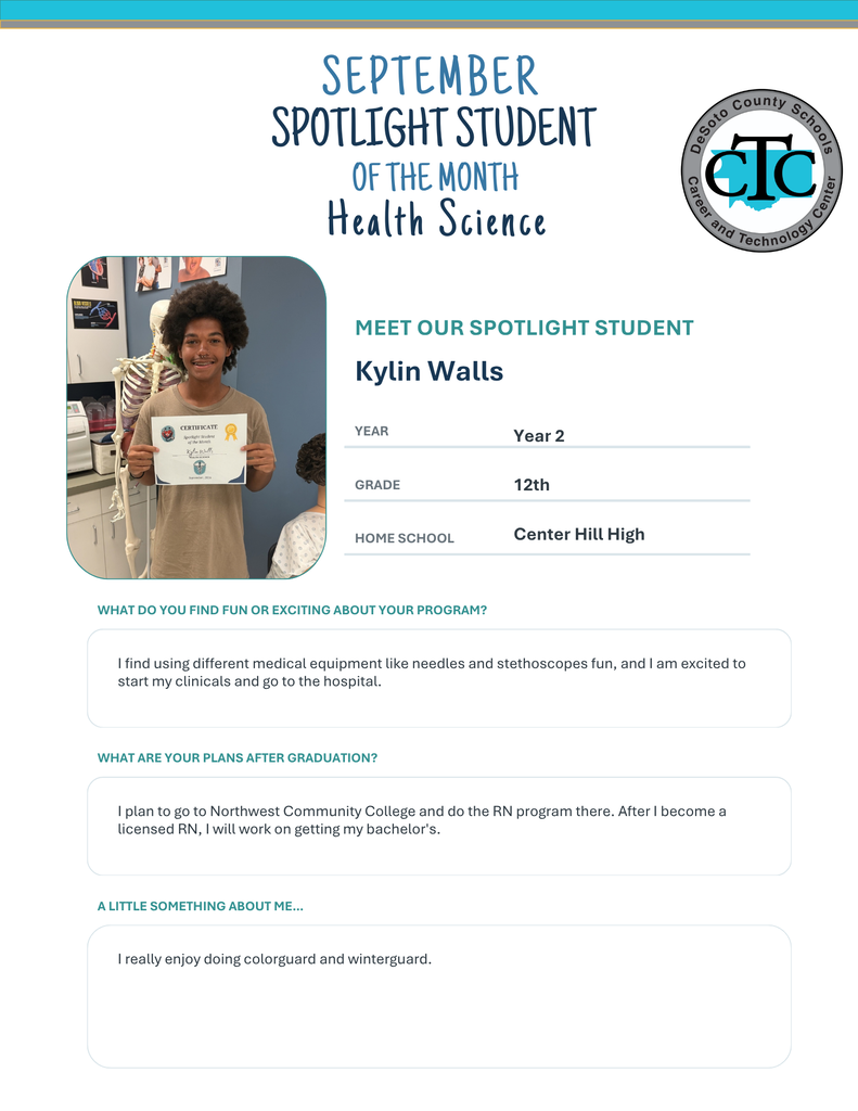student of the month flyer