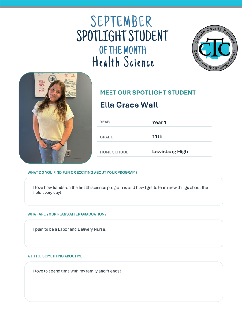 student of the month flyer