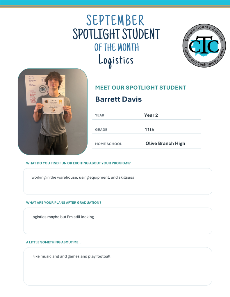 student of the month flyer