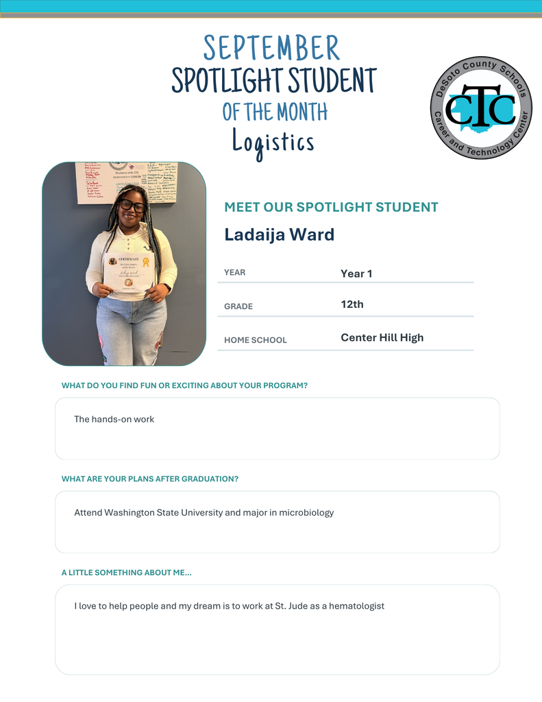 student of the month flyer