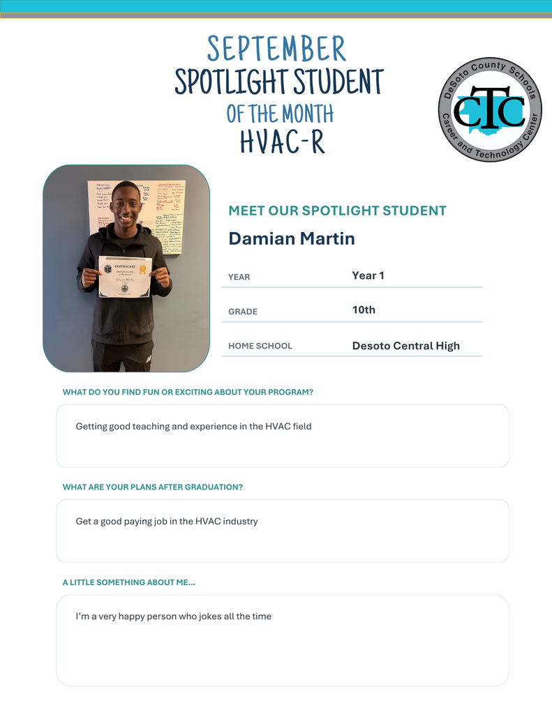 student of the month flyer