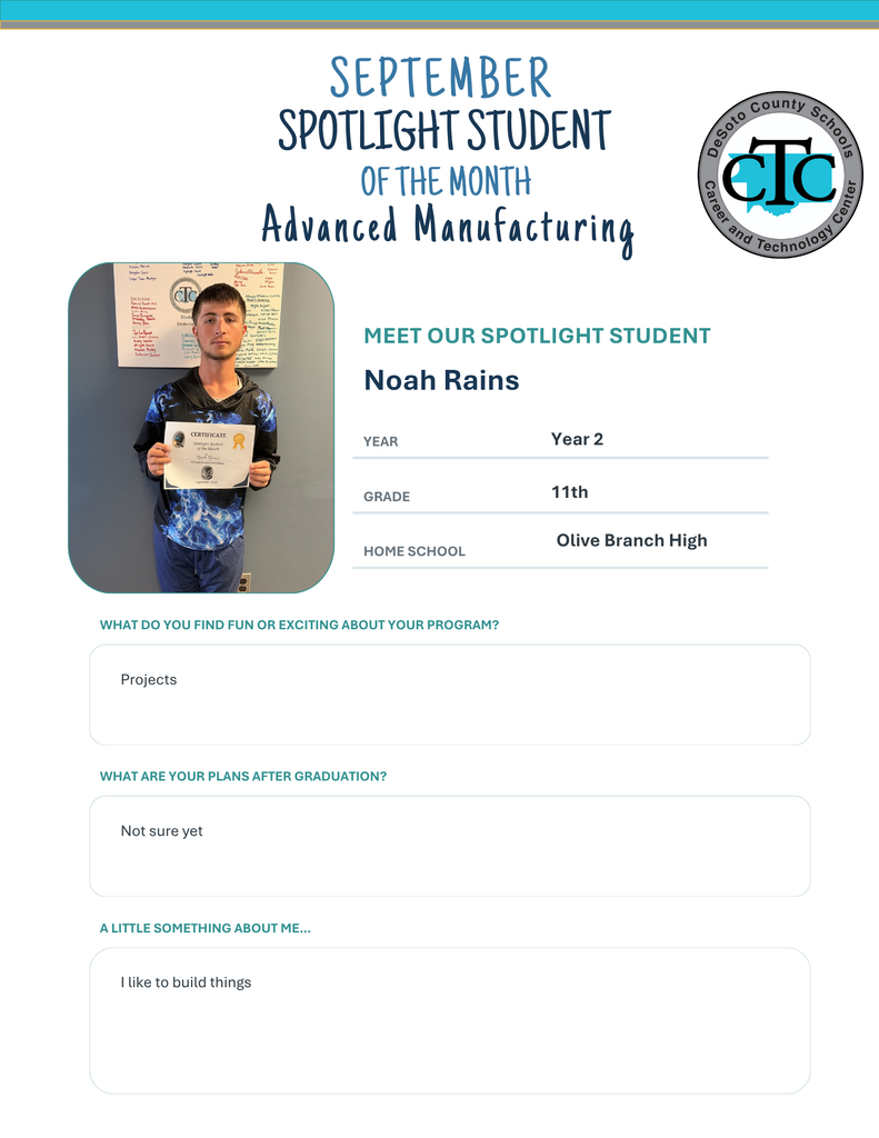 student of the month flyer