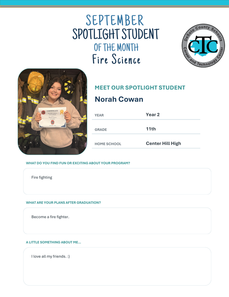 student of the month flyer