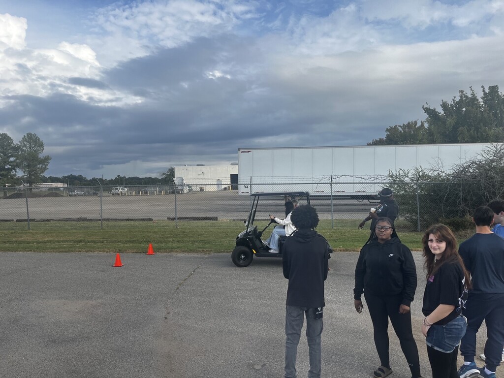 students parallel parking golf cart 