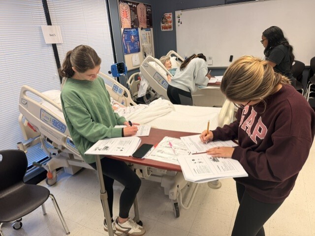students in the lab