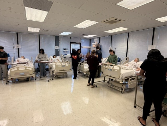 students in the lab
