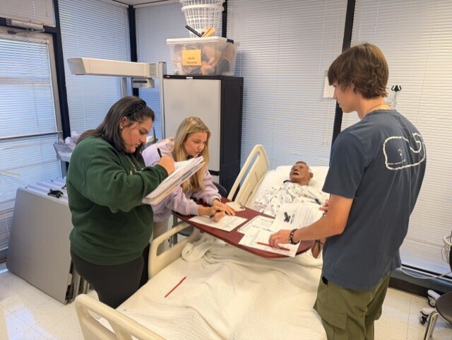 students in the lab