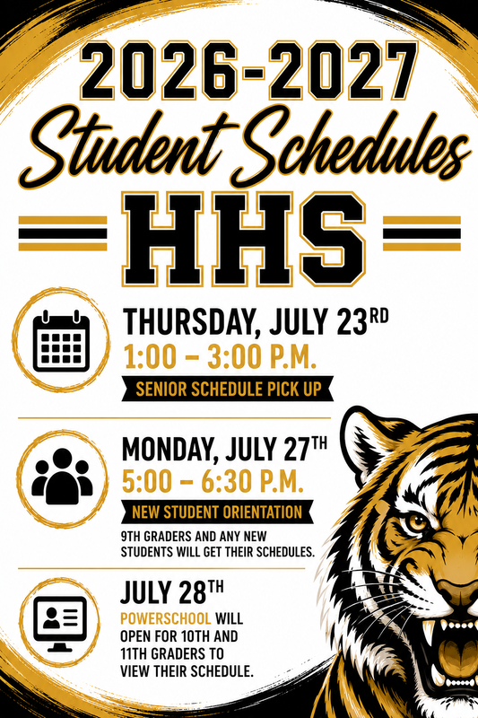 26'-27' Student Schedule Pick Up
