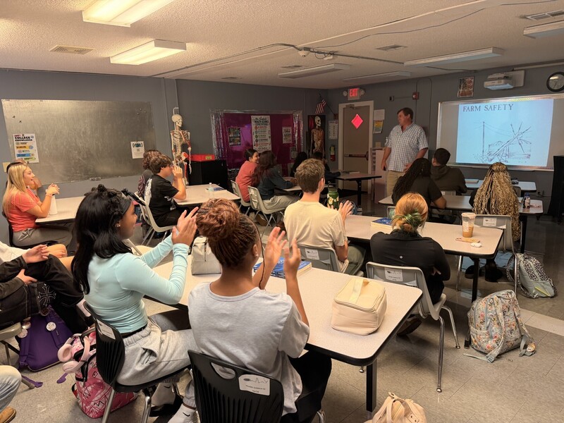 guest speaker talking to students
