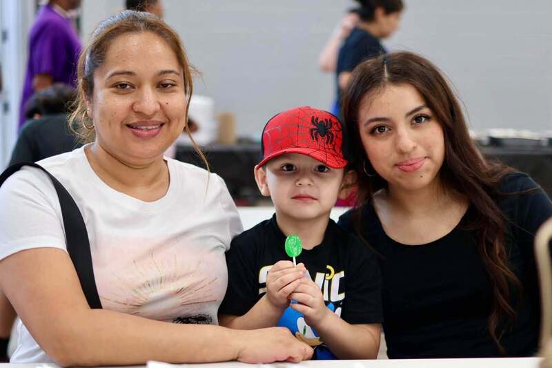 students and family