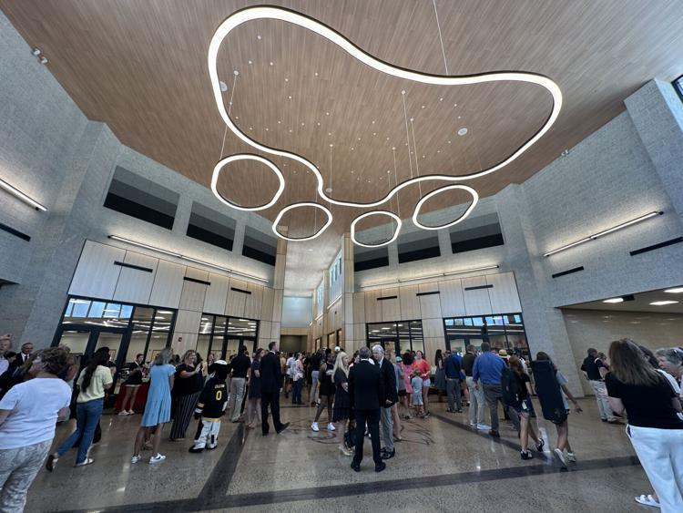 A look inside the new Hernando High School rotunda. The school is made for a capacity of 1800 students and has greatly-expanded classrooms, gymnasium, and library.