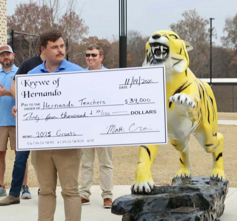 The Krewe subsequently presented a check for $34,000