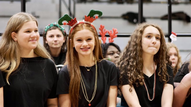 Students posing for pictures