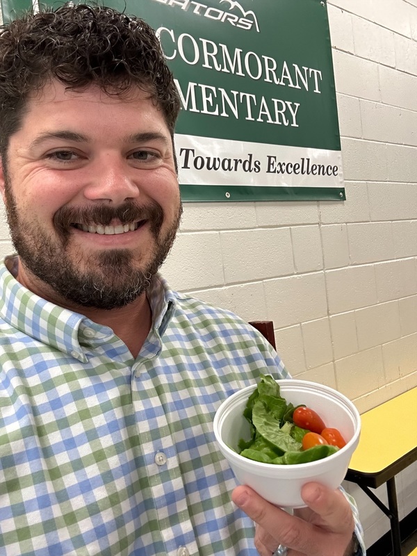 Mr. Hickerson with veggies