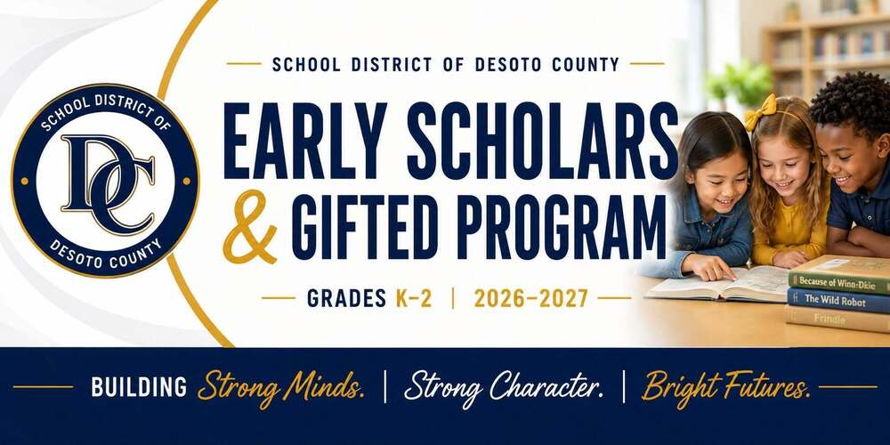 Early Scholars & Gifted Program graphic with children reading