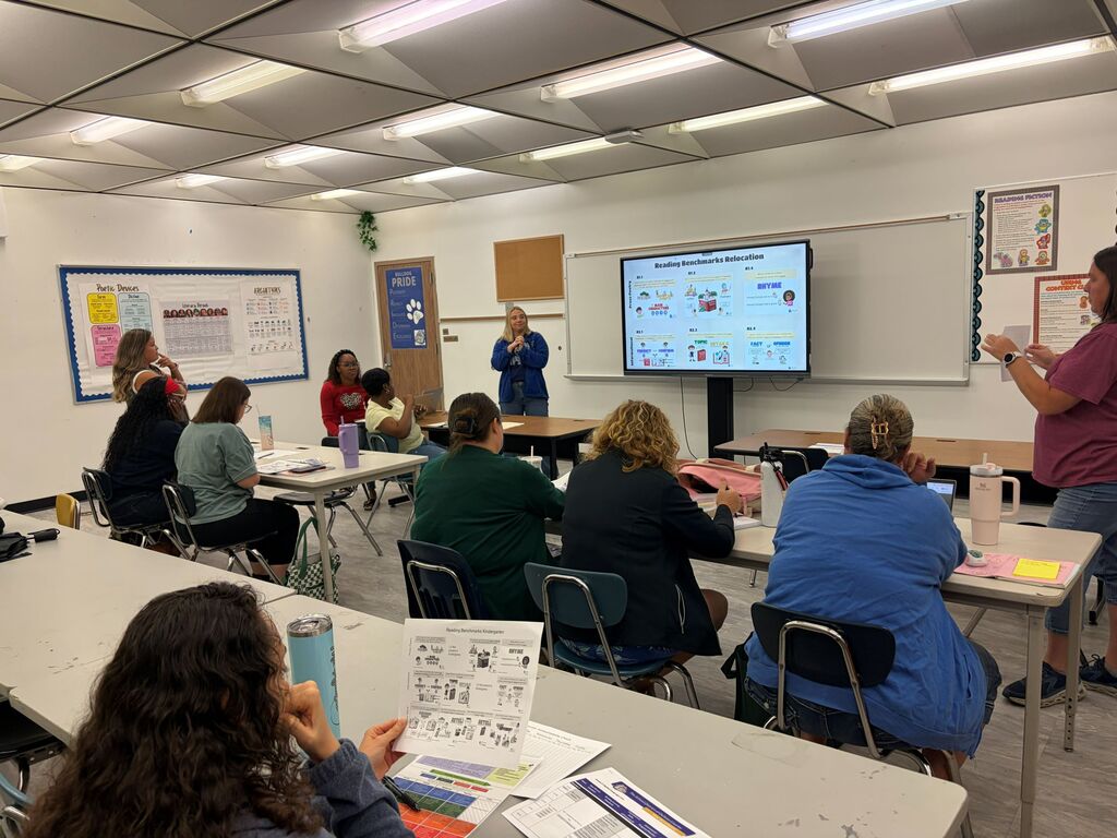 group of staff learning