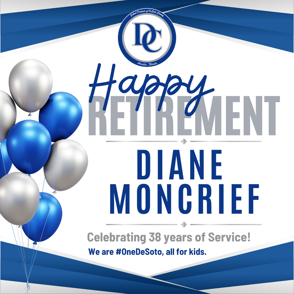 graphic "Happy Retirement: Diane Moncrief" with DC logo