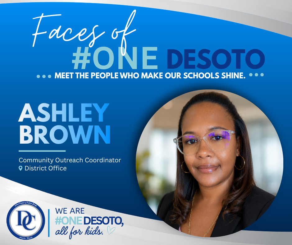 graphic "Faces of #OneDeSoto: Ashley Brown"