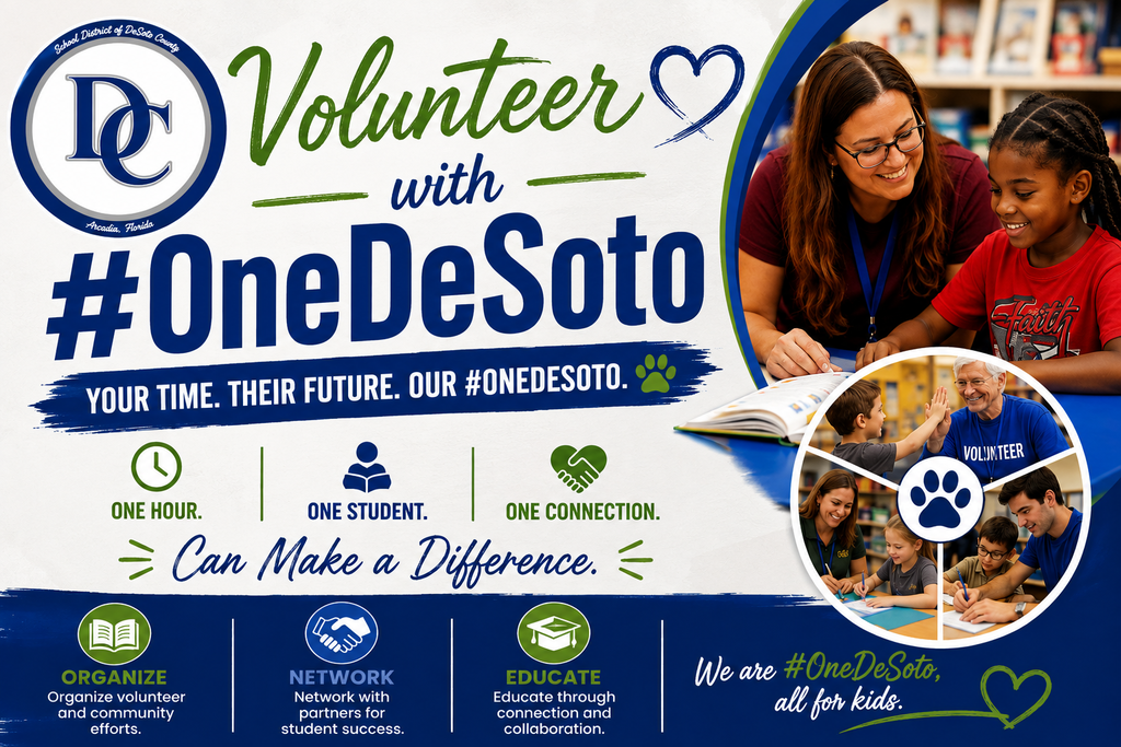 graphic "Volunteer with #OneDeSoto"