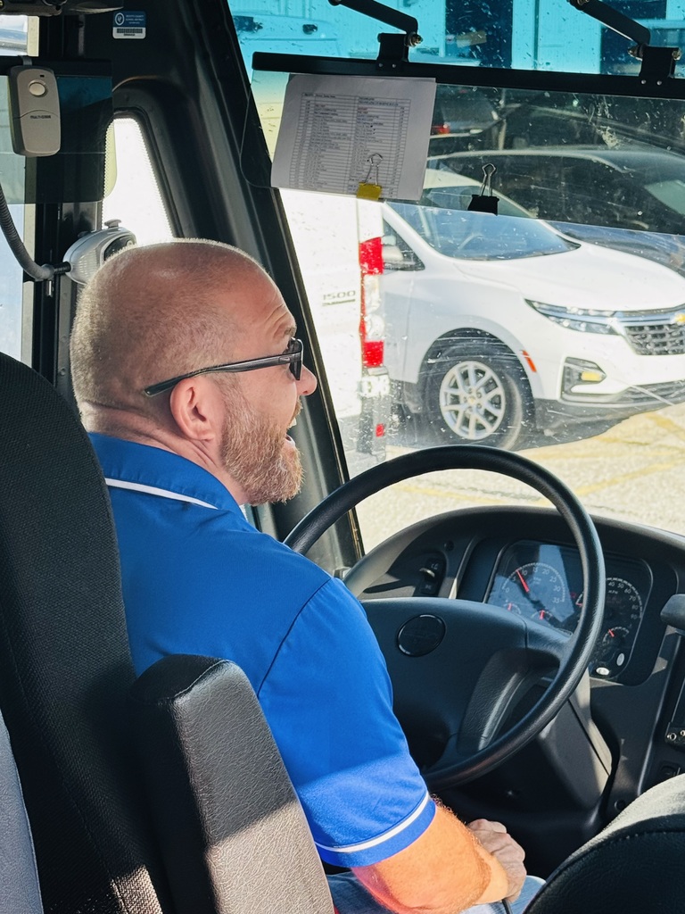 man driving bus