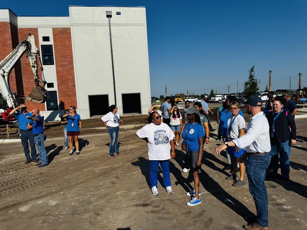 transportation staff checking out the new DHS bus loop