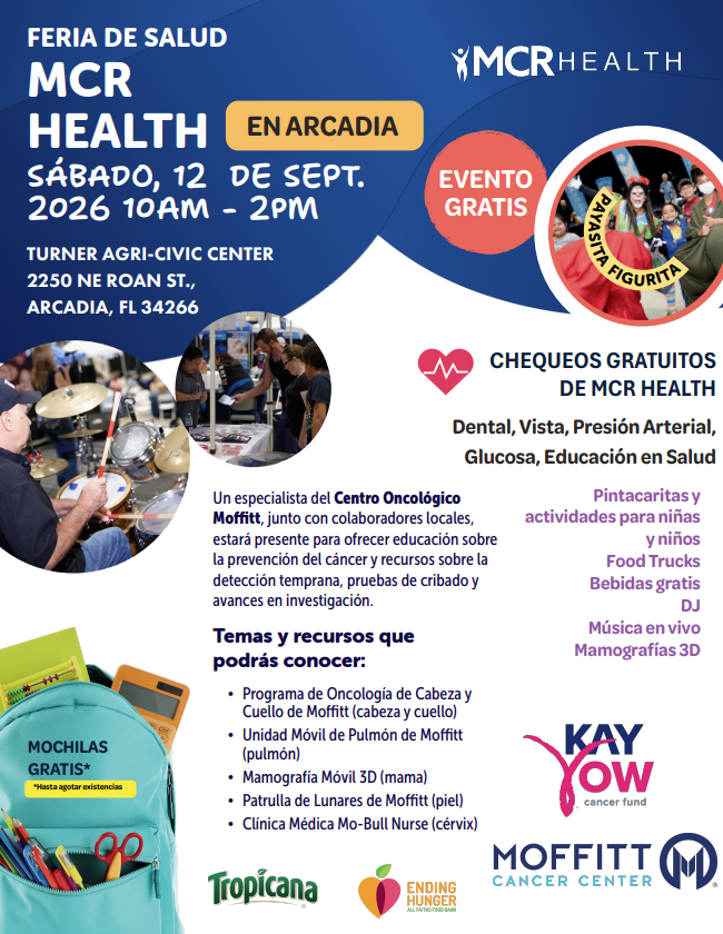 MCR Health Flyer for September 12, 2026 (10AM - 2PM) in Spanish