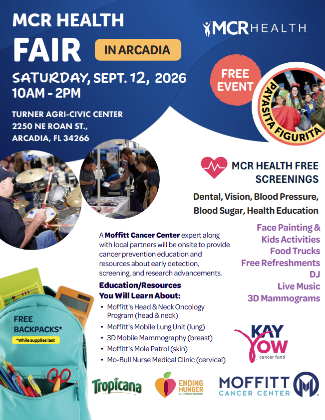 graphic "MCR Health Fair, Saturday, September 12, 2026 (English)