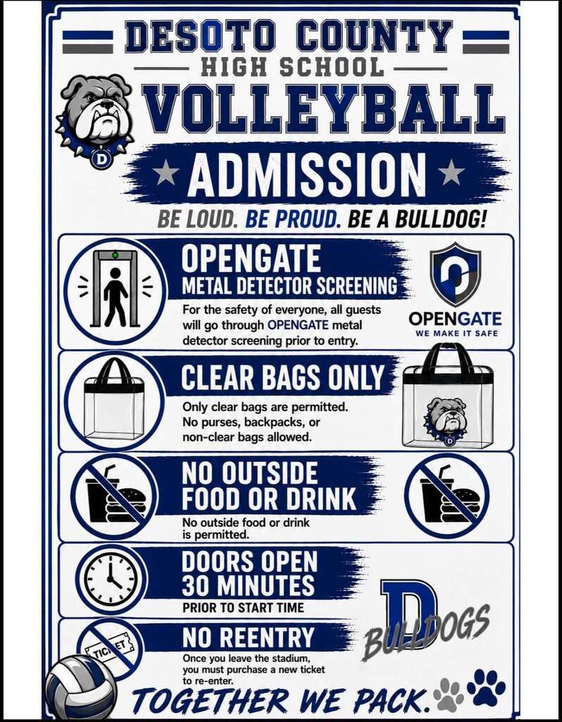 graphic for DCHS Volleyball Admission