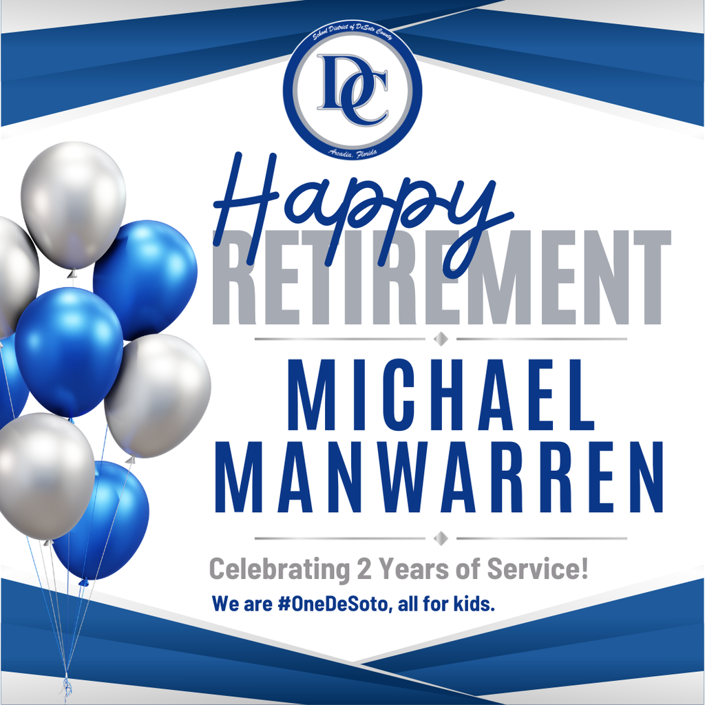graphic "Happy Retirement Michael Manwarren"