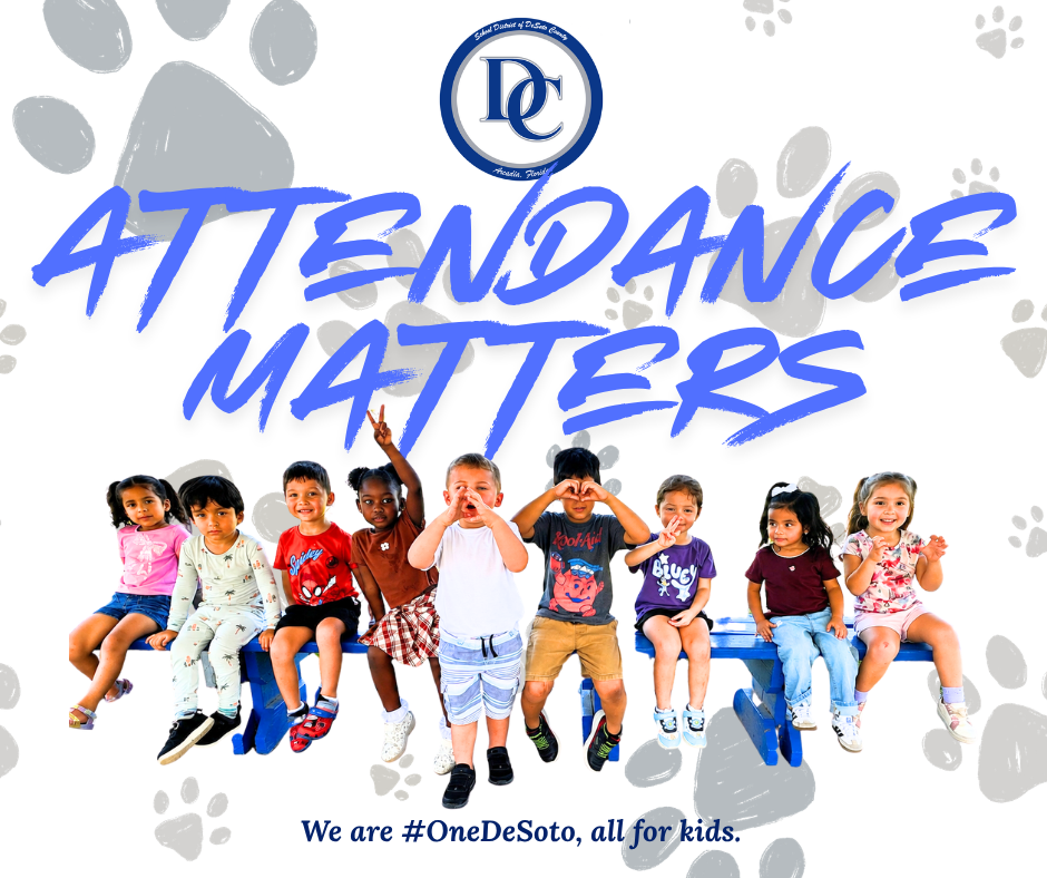 graphic "Attendance Matters" with little kids posing for a picture