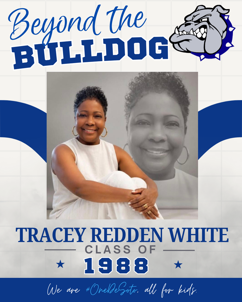 graphic "Beyond the Bulldog with picture of lady wearing white"