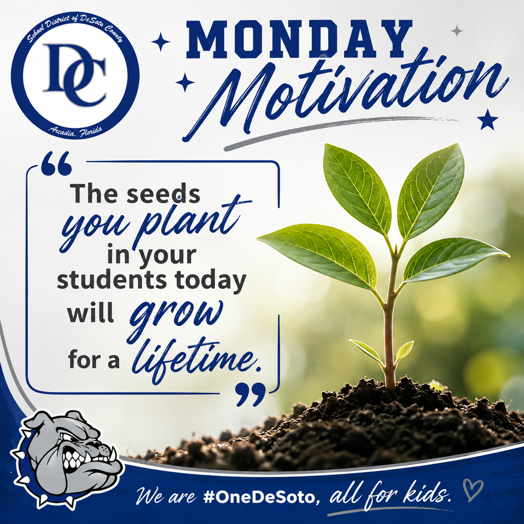 Monday Motivation graphic with a plant