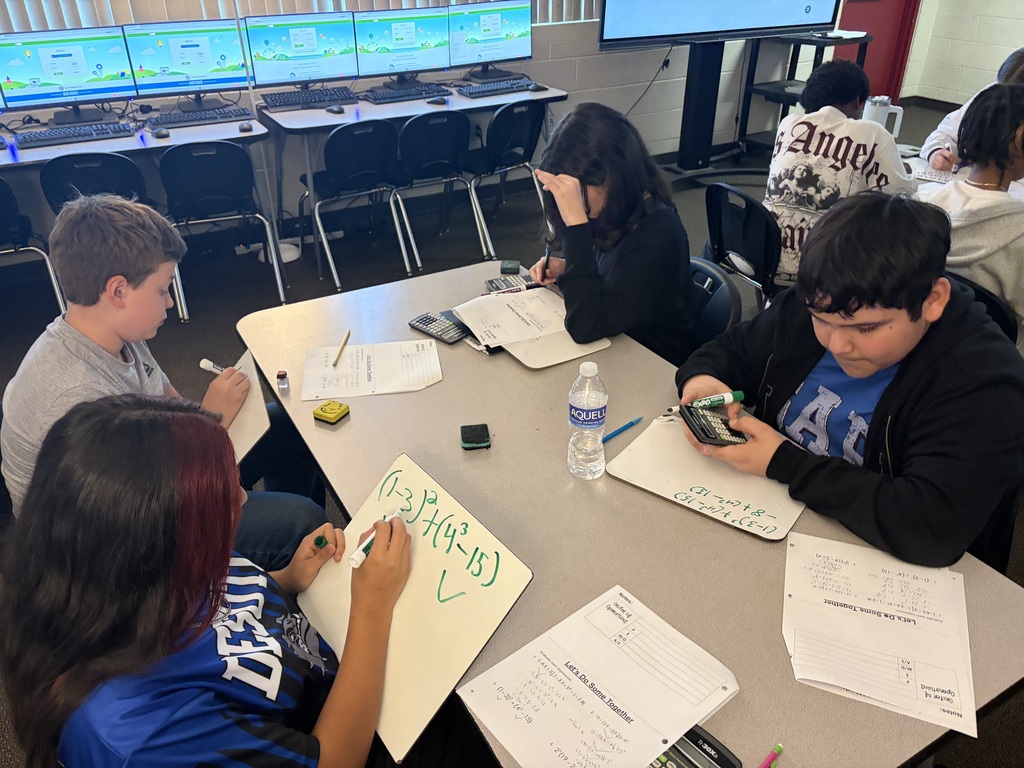 students working in schol