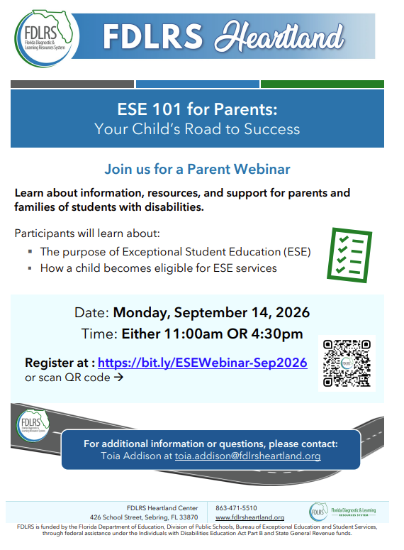FDLRS Heartland Flyer ESE 101 for Parents 