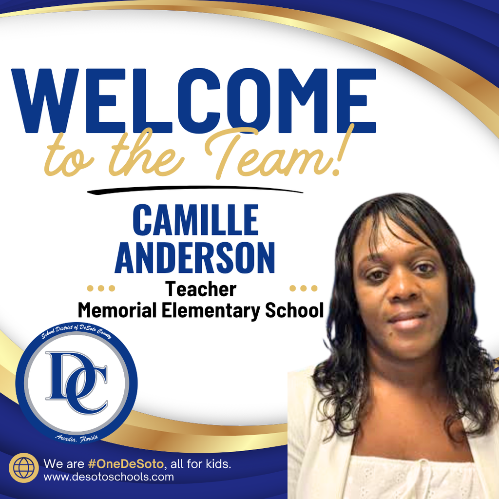 Welcome to the Team! Camille Anderson with a picture of a woman