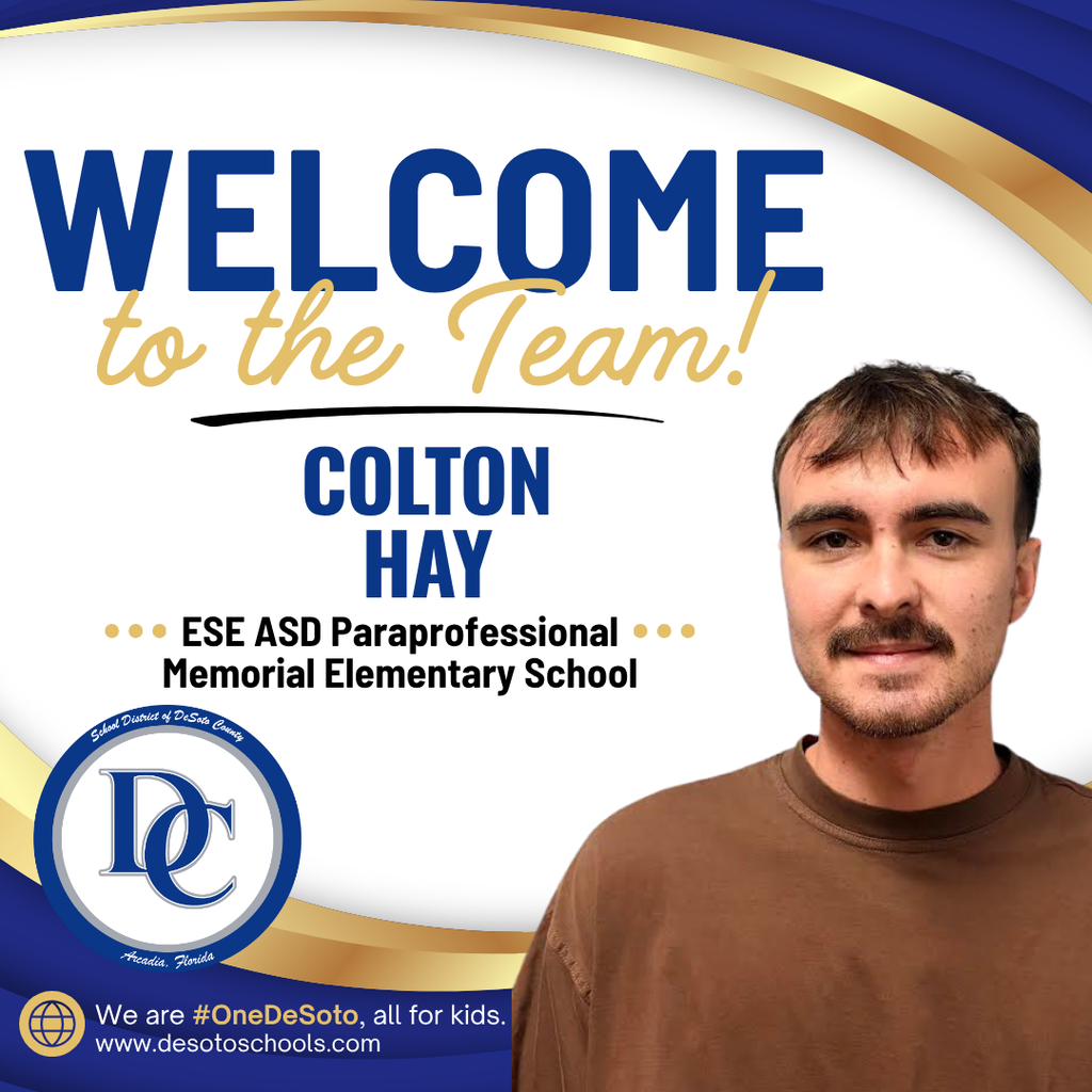 Welcome to the Team! Colton Hay with a picture of a man