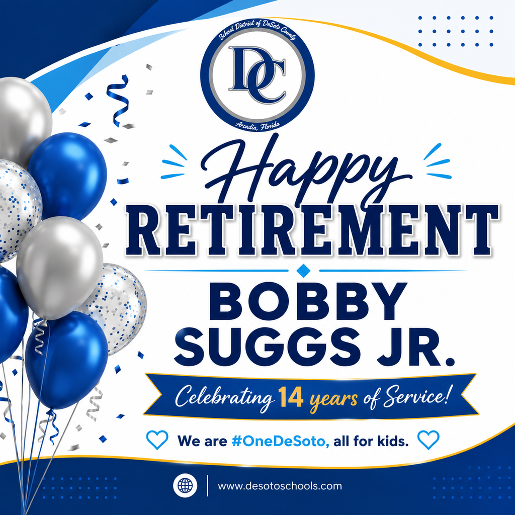 Happy Retirement Bobby Suggs Jr. with blue balloons