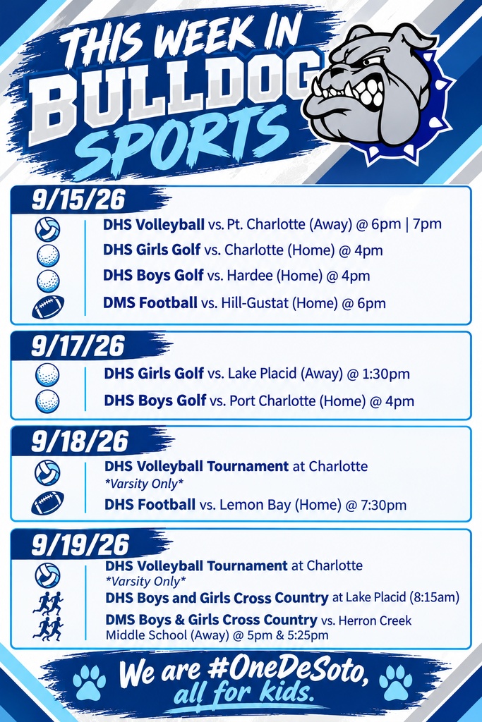 GRAPHIC WITH THIS WEEK IN BULLDOG SPORTS 