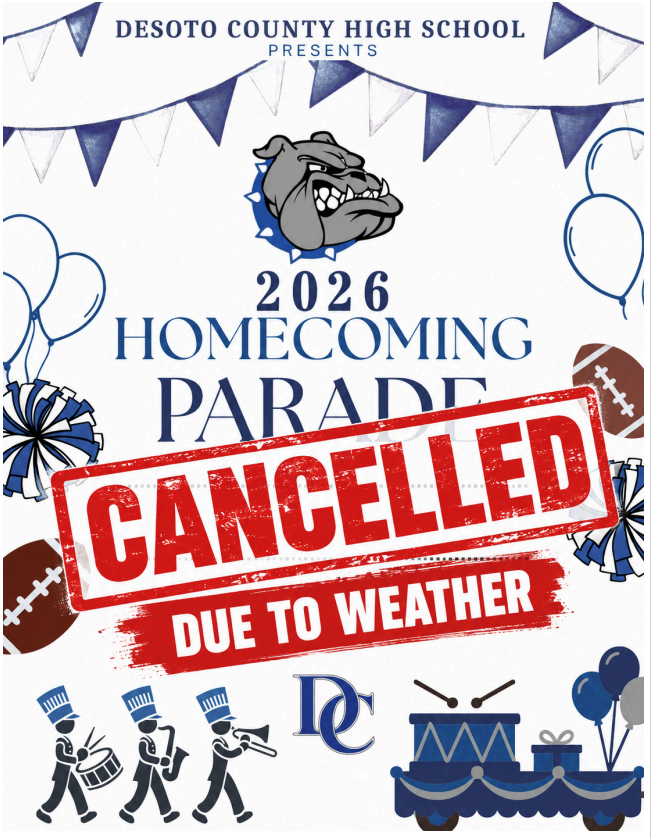 DHS Flyer: 2026 Homecoming Parade Cancelled due to weather