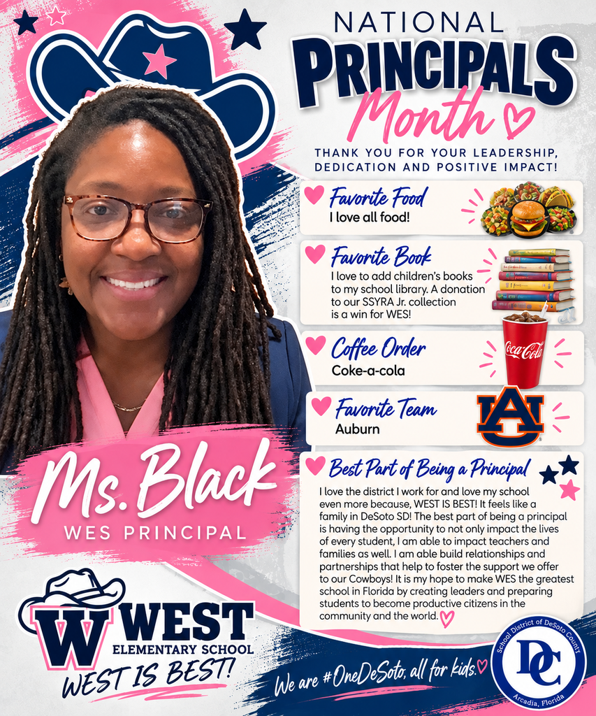 graphic for National Principals Month - Ms. Black