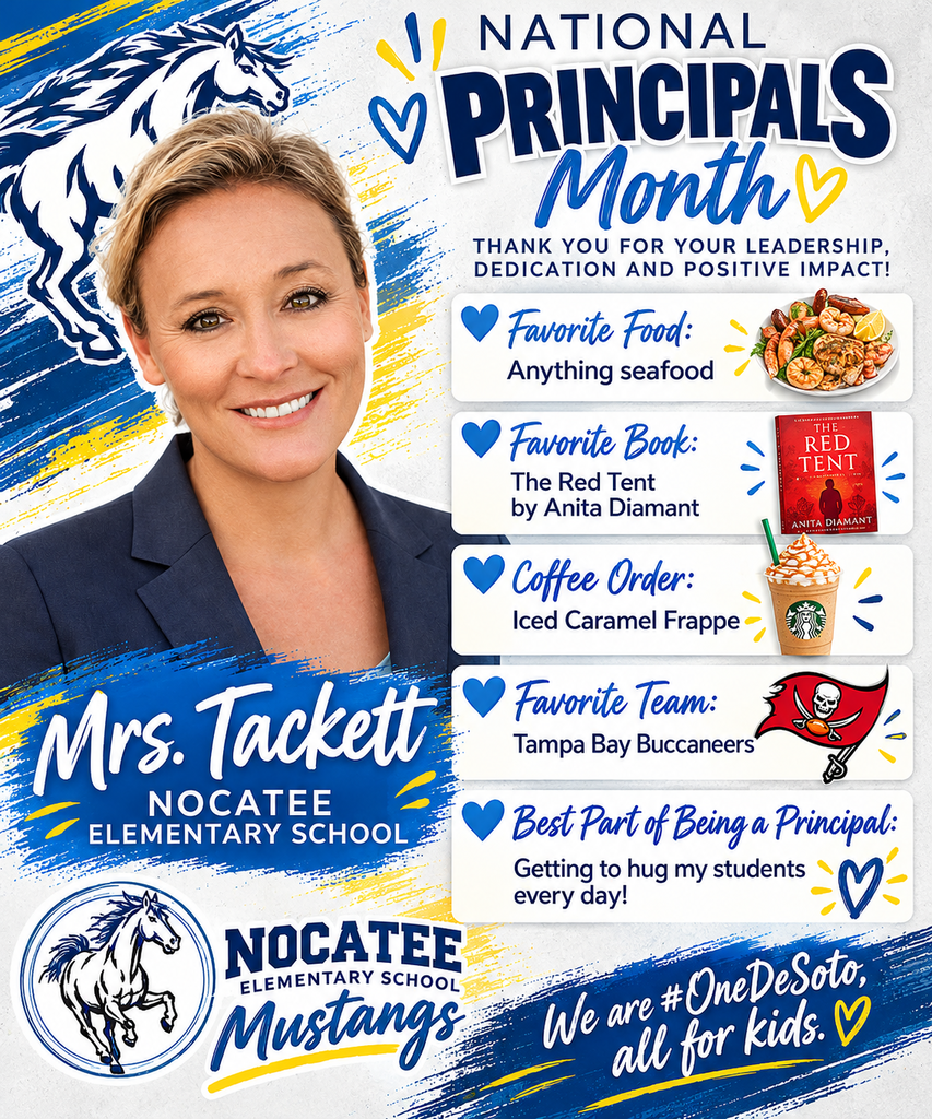graphic: National Principals Month, Mrs. Tackett! NES 
