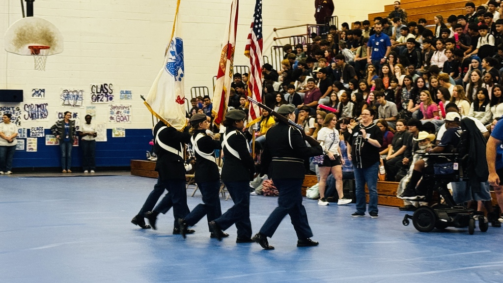 JROTC color guard presenting the flag