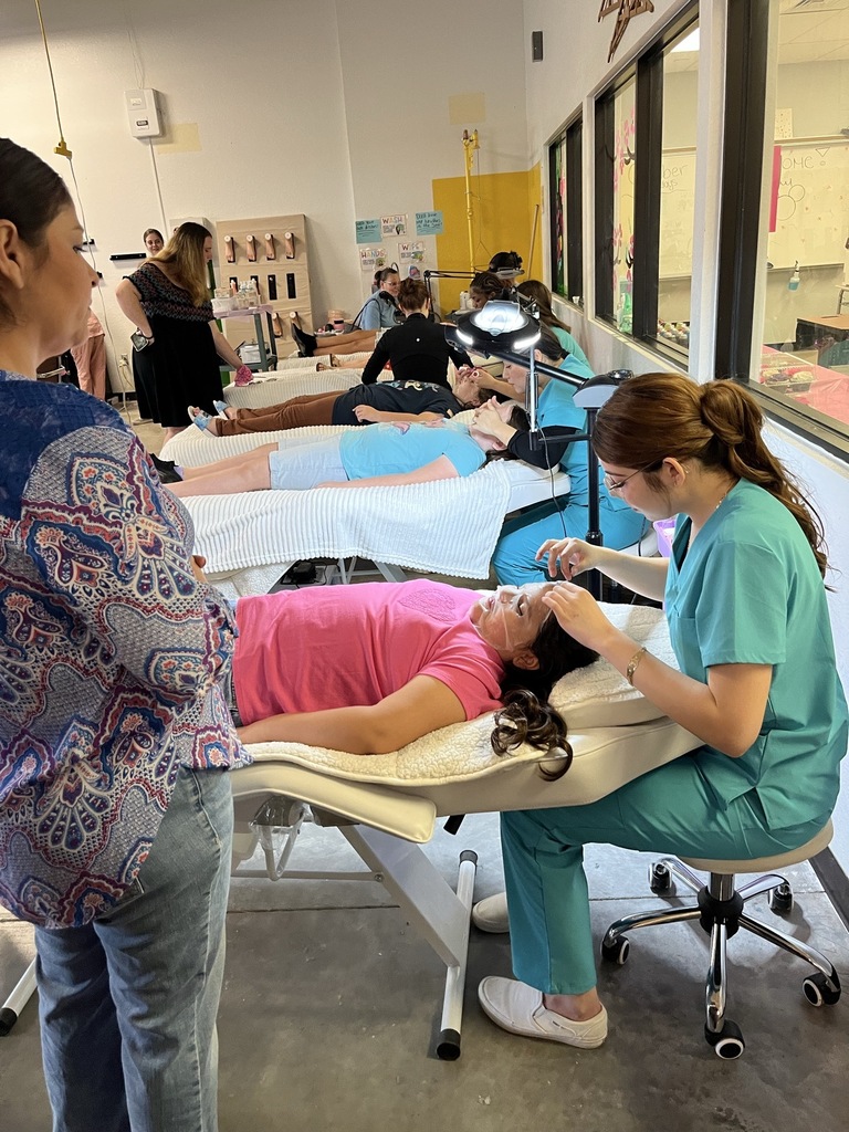 young girl getting a facial
