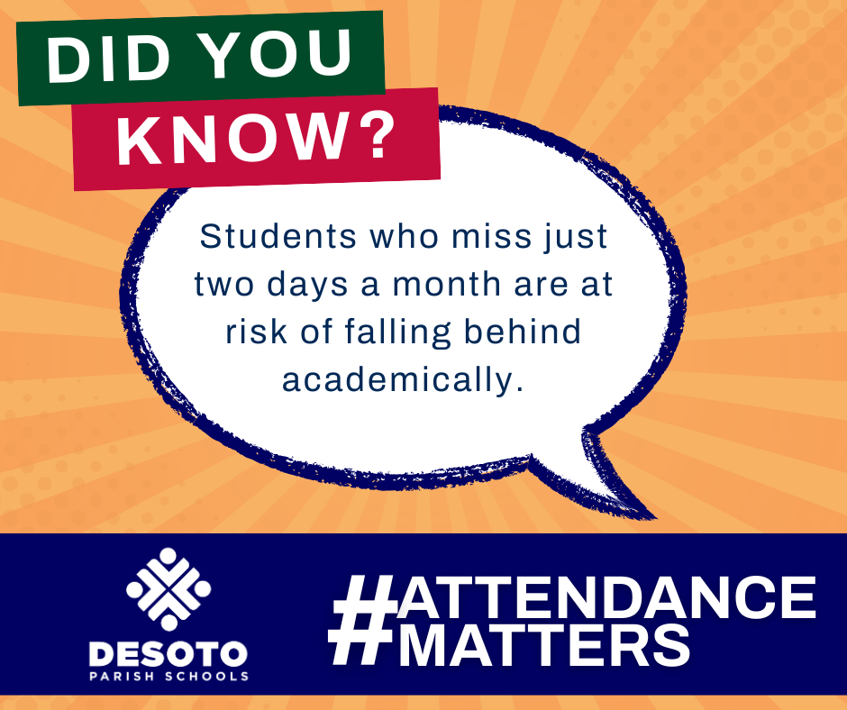 did you know - students who miss just two days a month are at risk of falling behind academically