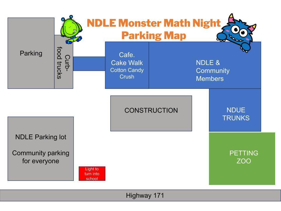 Map for Monster Math Night