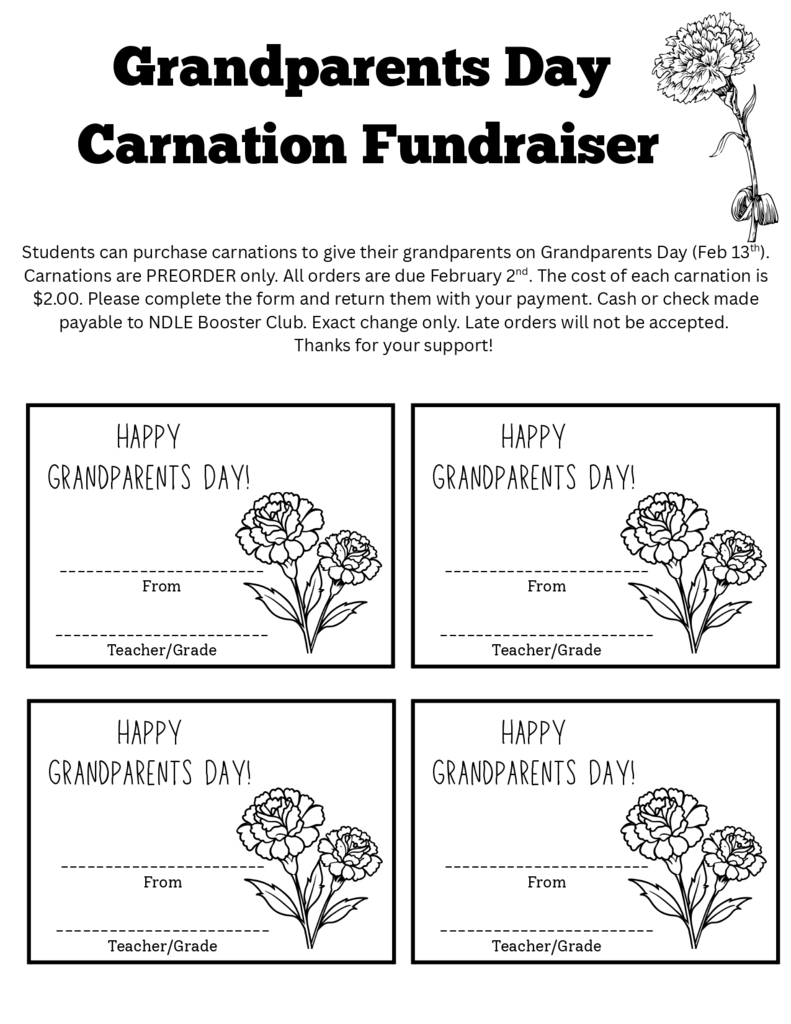 Grandparents Day carnation orders due Feb. 6