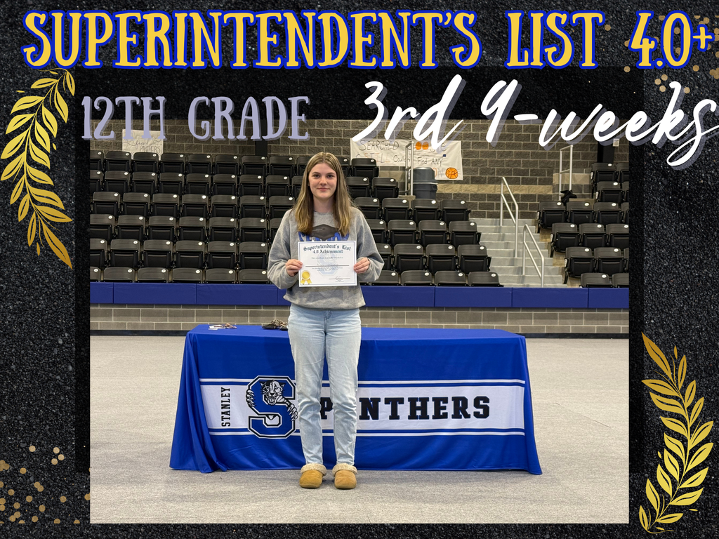 12th Grade: Superintendent's List