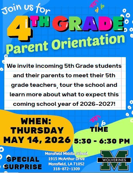4th grade orientation
